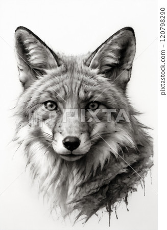 AI-generated image of a fox watching closely 120798290