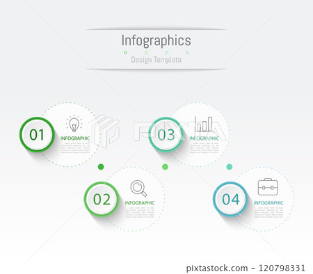 Infographic 4 options design elements for your business data. Vector Illustration. Infographic 4 options design elements for your business data. Vector Illustration. 120798331