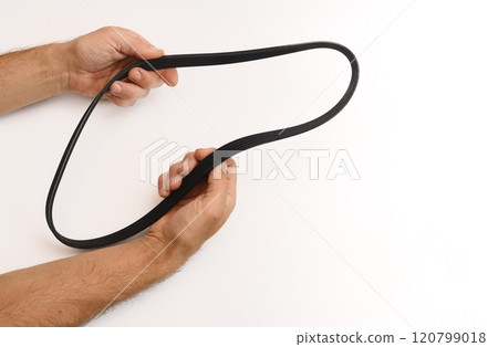 generator belt is in hand. car parts 120799018