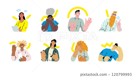 Creative Workspace: Video Conference, modern flat vector concept illustration of person engaging in virtual business meeting Connectivity, collaboration, digital interaction, remote work, productivity 120799993