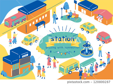 Scenery in front of the station 120800287