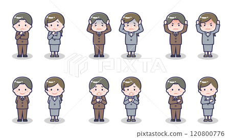 Senior men and women in suits 05 120800776