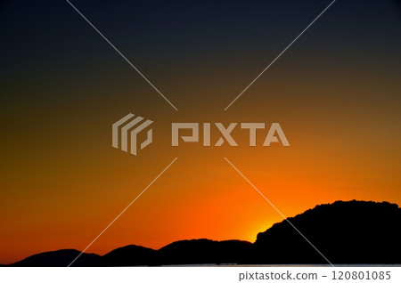 新舞子海灘的傍晚藍色日落景觀 新舞子海灘的傍晚藍色日落景觀 120801085