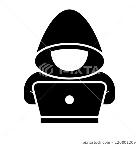Hacker silhouette icon 120801209