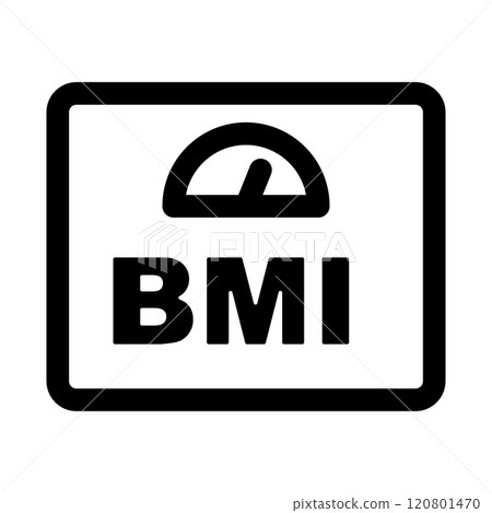 BMI measurement weight scale icon BMI measurement weight scale icon 120801470