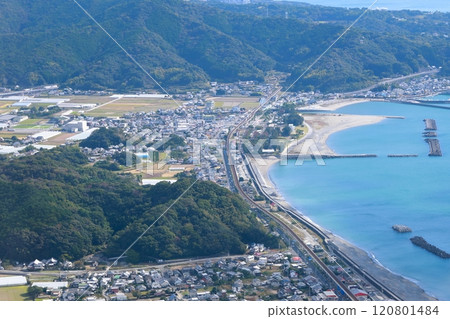 Aerial view of Yoshikawa Village, Kochi Prefecture Aerial view of Yoshikawa Village, Kochi Prefecture 120801484