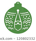 green santa ornament 120802332
