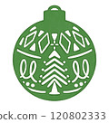 green christmas tree ornaments 120802333
