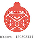 Red deer ornament 120802334