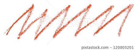Red pencil strokes isolated on white background. 120803201