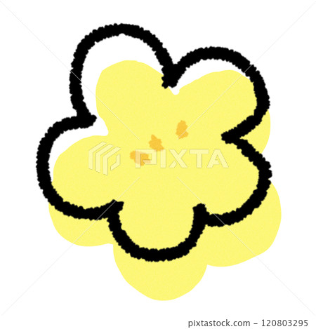 簡單可愛的白梅花的變形插圖 120803295