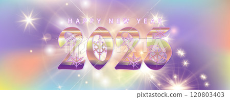 An elegant design celebrating New Year 2025 120803403