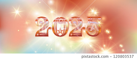 An elegant design celebrating New Year 2025 120803537