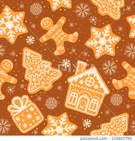 Gingerbread Cookies Set 120803768