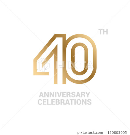Anniversary logo or emblem design for event. Anniversary logo or emblem design for event. 120803905