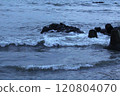 Image of waves crashing on Imrang Beach in Busan, Korea 120804070