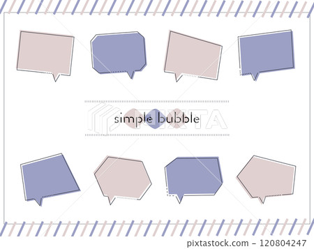 Simple line frame speech bubble 120804247