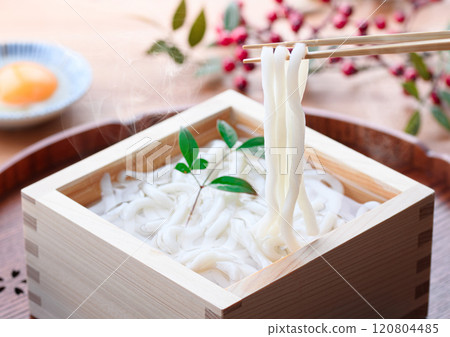 Simple flavor: freshly boiled kamaage udon 120804485