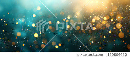 Teal Background with Golden Bokeh Lights Teal Background with Golden Bokeh Lights 120804630