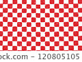 Red hand-painted checkerboard pattern 120805105