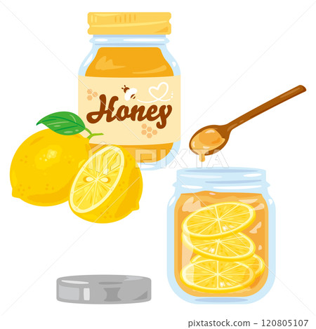 Bottled honey lemon syrup set 120805107