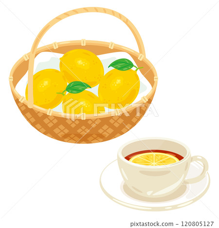 一杯檸檬茶和一籃檸檬 120805127