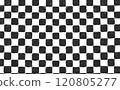 Black hand-painted checkerboard pattern 120805277