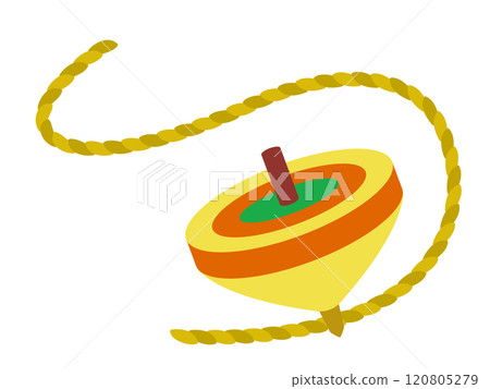 Illustration of a spinning red top Illustration of a spinning red top 120805279