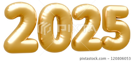 3D圖像_字母氣球_2025_gold 3D圖像_字母氣球_2025_gold 120806053