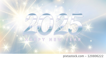 Happy New Year on the beautiful 2025 Illustration design Happy New Year on the beautiful 2025 Illustration design 120806222