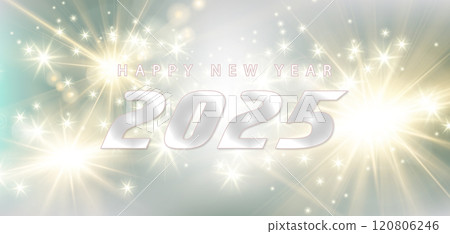 Happy New Year on the beautiful 2025 Illustration design Happy New Year on the beautiful 2025 Illustration design 120806246