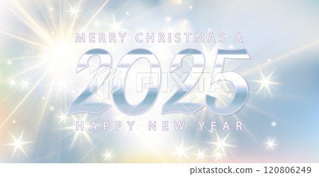 Merry Christmas And Happy New Year on the beautiful 2025 design Merry Christmas And Happy New Year on the beautiful 2025 design 120806249