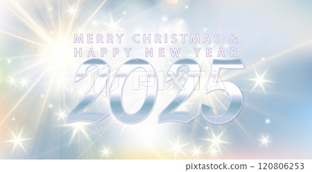 Merry Christmas And Happy New Year on the beautiful 2025 design Merry Christmas And Happy New Year on the beautiful 2025 design 120806253
