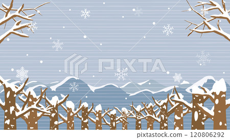 Snowy winter forest landscape (Full HD 16:9 size) 120806292