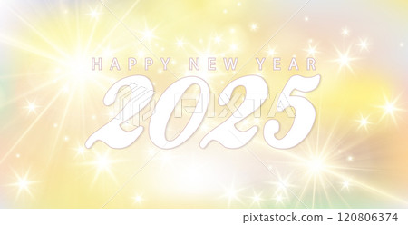 Happy New Year on the beautiful 2025 Illustration design 120806374