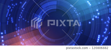 Abstract futuristic technology concept network background. Vector art. 120806882