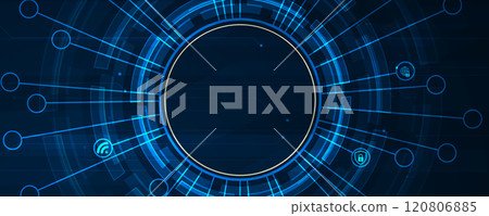 Abstract futuristic technology concept network background. Vector art. Abstract futuristic technology concept network background. Vector art. 120806885