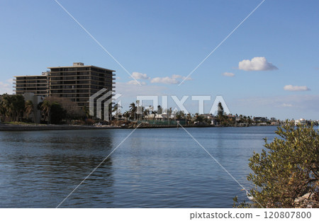 Buildings along water front in St Pete Beach FL 120807800