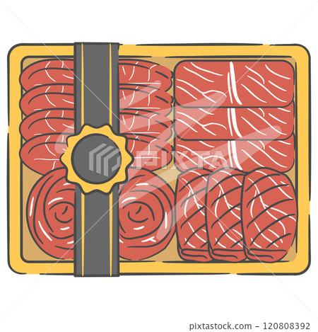 Korean Holiday Gift Set Illustration Korean Holiday Gift Set Illustration 120808392