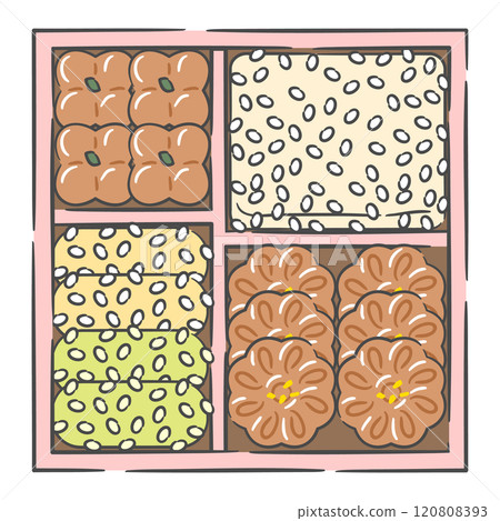 Korean Holiday Gift Set Illustration Korean Holiday Gift Set Illustration 120808393