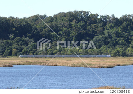 Limited Express Ozora running through the marshland area Ozora Nemuro Main Line Sekisho Line Kiha 261 120808418