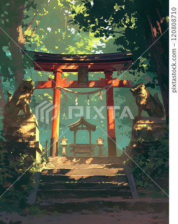 Lush landscapes and beautiful shrines 120808710