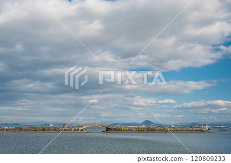 大津港、琵琶湖風景 120809233