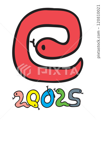 2025 Year of the Snake New Year's Card 120810021