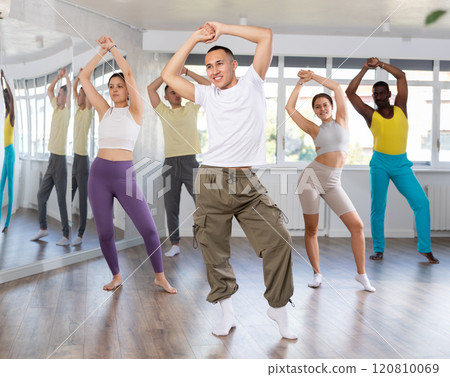 Group of people dancing jazz funk 120810069