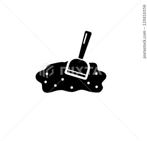 Putty Knife. Spatula Repair Tool. Spackling Paint Solid Flat Vector Icon Isolated on White Background Putty Knife. Spatula Repair Tool. Spackling Paint Solid Flat Vector Icon Isolated on White Background 120810356