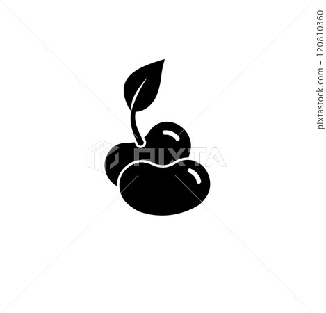 Sprouted Grains, Microgreen Sprout Solid Flat Vector Icon Isolated on White Background Sprouted Grains, Microgreen Sprout Solid Flat Vector Icon Isolated on White Background 120810360