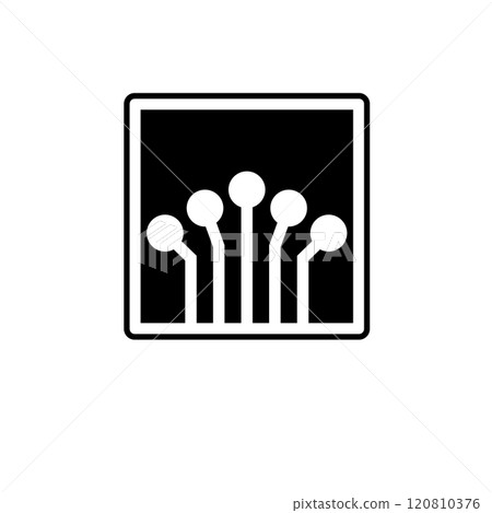 Circuit Board Technology, Electronic Tracks Solid Flat Vector Icon Isolated on White Background Circuit Board Technology, Electronic Tracks Solid Flat Vector Icon Isolated on White Background 120810376