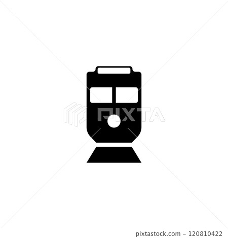 Modern, sleek train icon, perfect for transport and travel themes Modern, sleek train icon, perfect for transport and travel themes 120810422