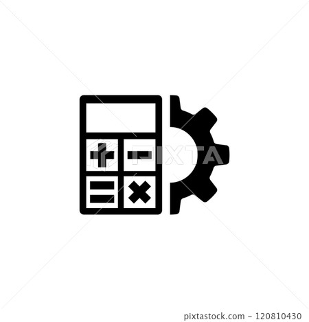 Versatile vector icons representing finance and settings, perfect for web and app interfaces 120810430